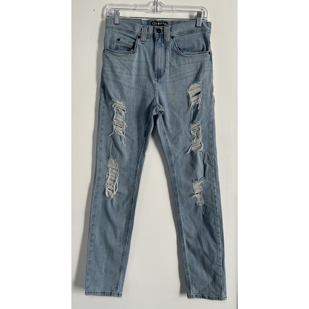 Empyre Verge Light Wash Denim‎ Distressed Destroyed Jeans Men's Size 28